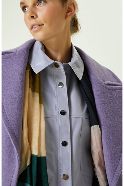 Network Lila Deri Gömlek