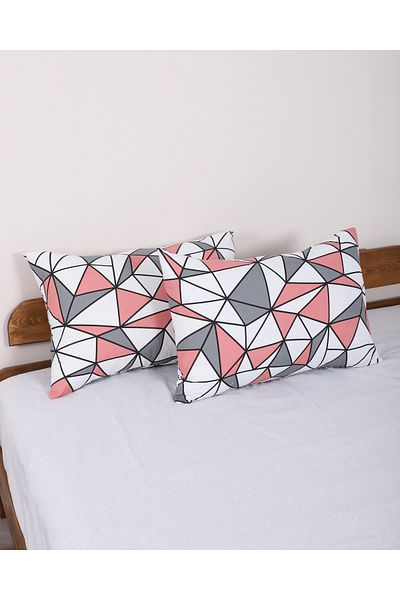 ENESSA Față de pernă acoperită cu model geometric roz 50*70 cm