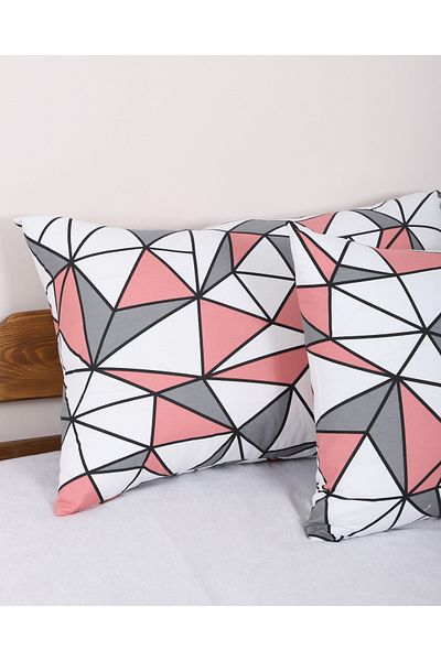 ENESSA Față de pernă acoperită cu model geometric roz 50*70 cm