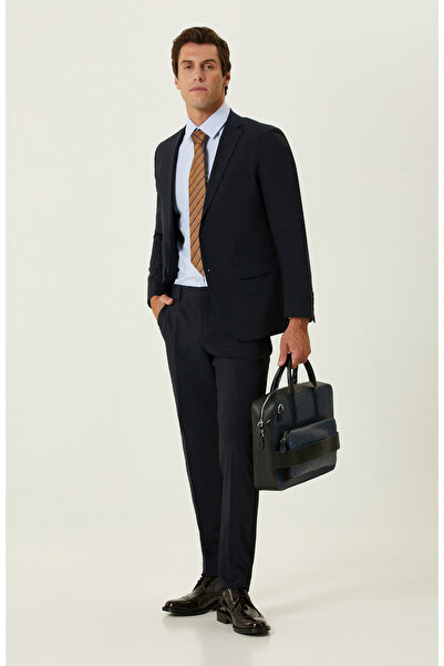 Network Lacivert Mono Yaka Takım Elbise