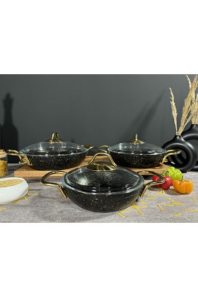 BENA LİFE 6 Piece Fireproof Non-Stick Granite Omelette Set