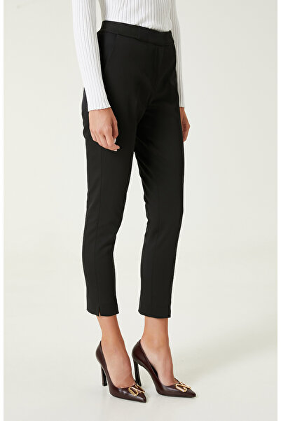 Network Siyah Kemeri Lastik Detaylı Pantolon
