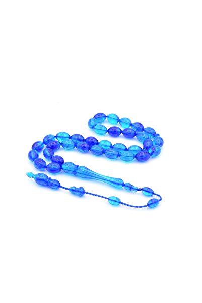 Murty99 Mărgele de rugăciune de dimensiuni mari din sticlă de avion albastru ...