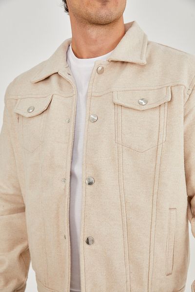 allymoda Jachetă bărbătească din material textil de iarnă ALLY-203