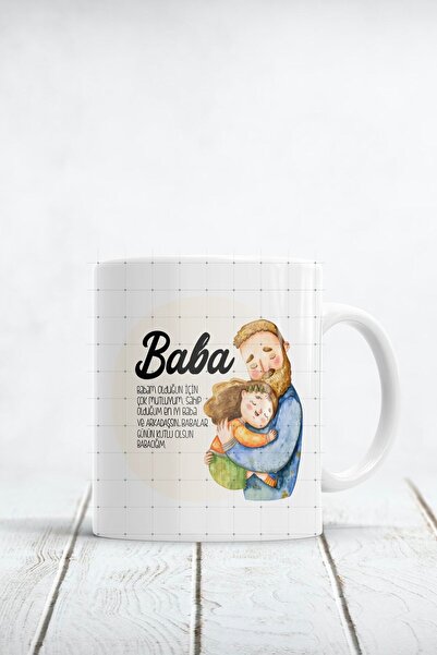 HobiShop Sahip Olduğum En İyi Baba Baskılı Kupa Bardak