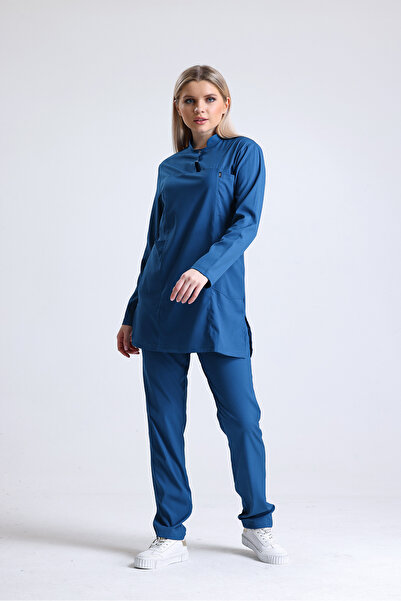 Ehil Doktor/hemsire Forması Likralı Tesettür Üniforma Tek Üst