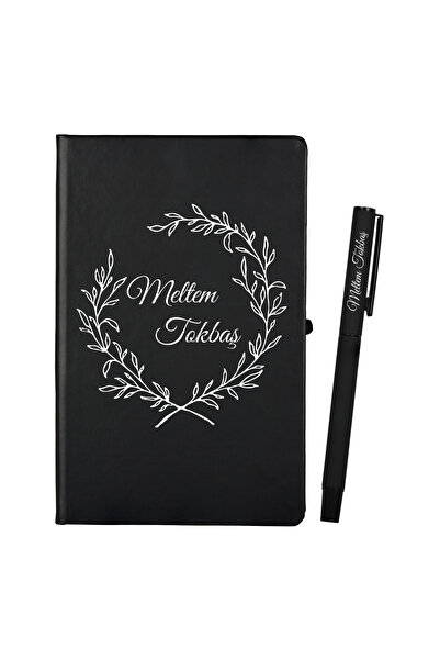 Bolbolhediye Arkadaşa Kişiye Özel Şık Tasarımlı Defter Roller Kalem Seti