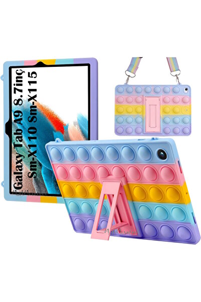 m.tk moveteck Samsung Galaxy Tab A9 8.7 inç Kılıf Popit Sevimli Boyun Askılı ...