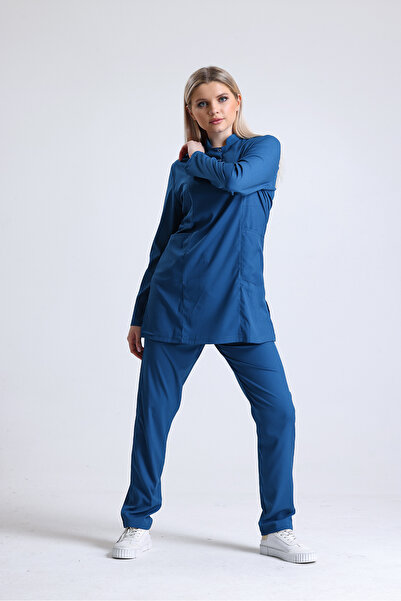 Ehil Doktor/hemsire Forması Likralı Tesettür Üniforma Tek Üst