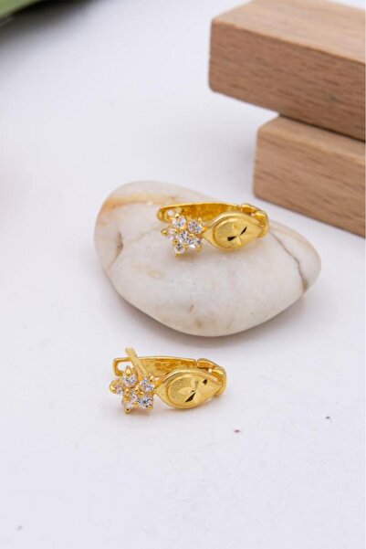 latif kuyumcu 22 Ayar Altın Küpe J Klips Kadın Küpe LKKP1247