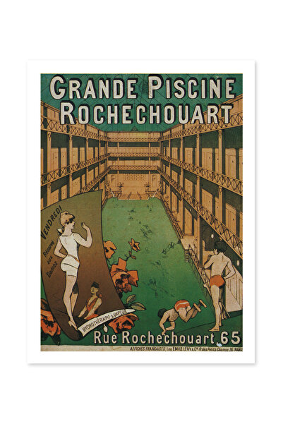 Beril Yamaç Design Studio Afiș decorativ vintage Grande Piscine Reproduction