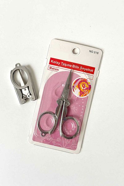 BECCASTYLE Travel Scissors, Portable Folding Travel Scissors, Small Scissors, Folding Scissors Glasses Scissors