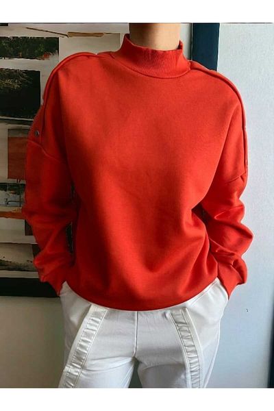 BEBE PLUS Sweatshirt - Snap Detail