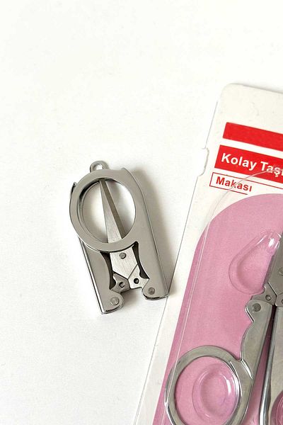 BECCASTYLE Travel Scissors, Portable Folding Travel Scissors, Small Scissors, Folding Scissors Glasses Scissors