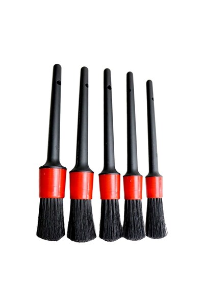 MOONSHOP Oto Uyumlu Araç Detaylı Temizlik Fırçası-5+1 Oto Araba Yıkama Klima Temizleme Fırçası-1 Adet Fırça