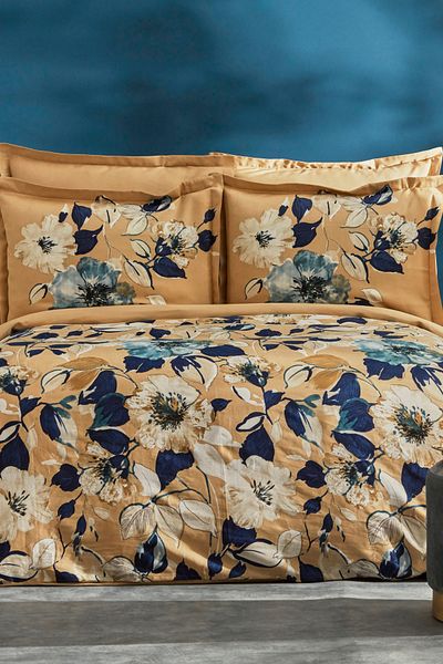 Karaca Home Σετ Παπλωματοθήκη Karen 100% Βαμβακερό Διπλό Σατέν Μπεζ