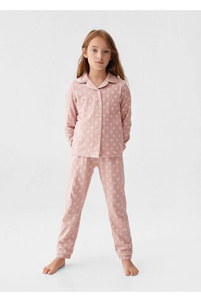 MANGO Kids Langer Pyjama mit Muster