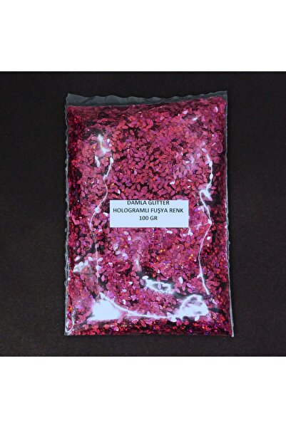 HOBİFLEX EPOKSİ REÇİNE SÜSLEME PULU DAMLA GÖRÜNÜMLÜ  MAKYAJ SİM FUŞYA 100 GR