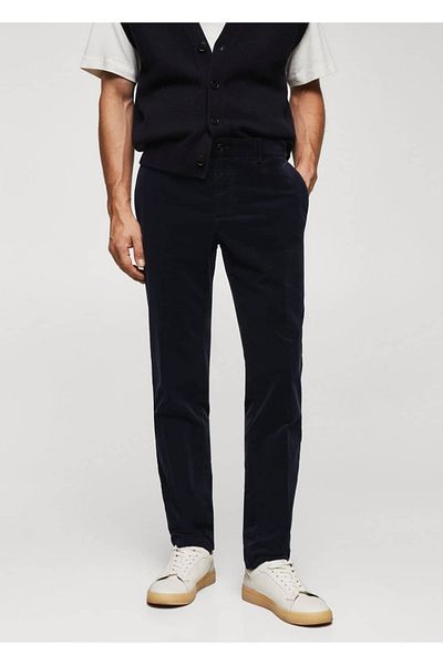 MANGO Man Slim Fit Micro Corduroy Παντελόνι