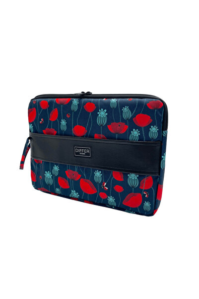 Differ Studio 13-14'' Inch Ferret Red Pattern Water Resistant Unisex Laptop/Macbook/Computer/Case/Bag