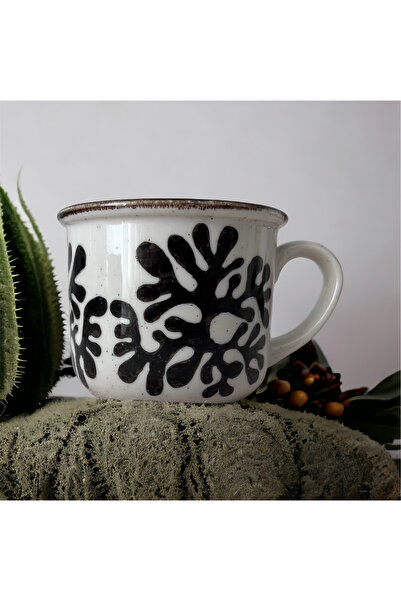 pinaart Coffee Tea Cup, Handmade Cup, Mug Cup Black and White