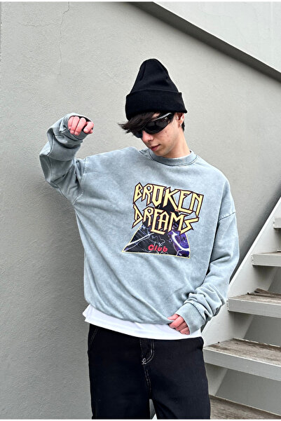 serline Розритий светр Drfams Acid Wash Oversize Sweat