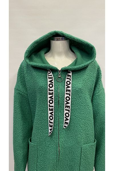 ŞIK STİL LARGE SIZE ZIPPERED HOODED JACKET-CARDIGAN-Coat-COAT