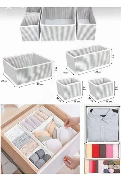 Smyak Alas 4-Piece Drawer Organizer Organizer Laundry Storage Set