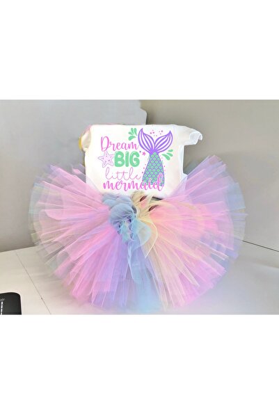 BBA TULLE STORE Deniz Kızı Kostüm Kız Bebek 1 Yaş,Doğum Günü Tütü Etek,1 Yaş ...