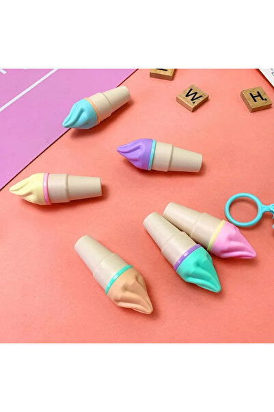 obrigado Fosforlu Külah Dondurma Tasarımlı Çocuk Okul 6'lı Kalem seti