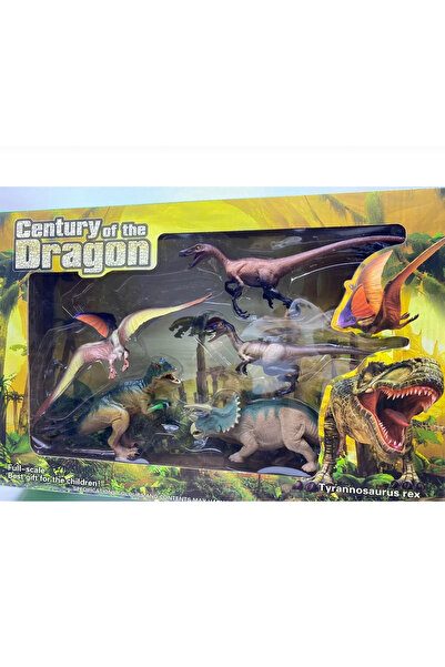 Şenver Ticaret Oyuncak kutulu dinazor set 5li dinazor trex set