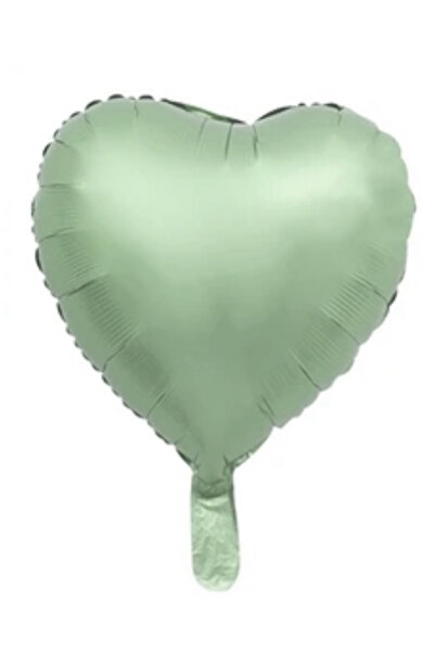 Öztürkpartievi Green Satin Heart Foil Balloon