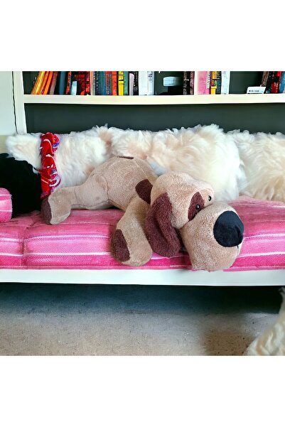 Mellito Toyzz 120 Cm Yatan Kopek Pelus Oyuncak Yastık