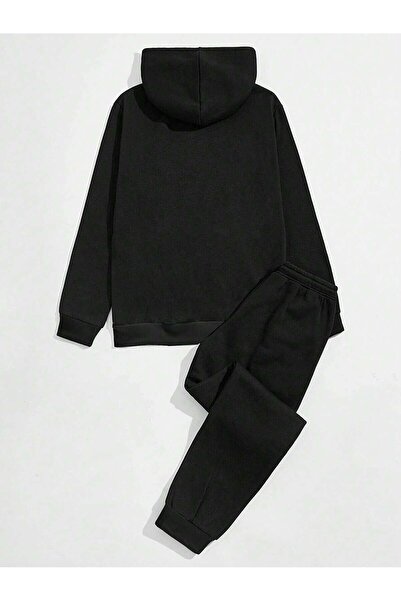 over head oh Чоловічий чорний оверсайз-светр з принтом Fresh та комплект джоггерів