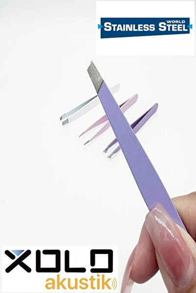 xolo Akustik Cımbız Serisi Renkli Çelik Cımbız Kalın Kesik Uçlu Yan Kıl Tüy C...