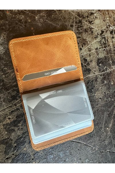 zarif atölye Leather plastic card holder male / portfolio card holder wallet