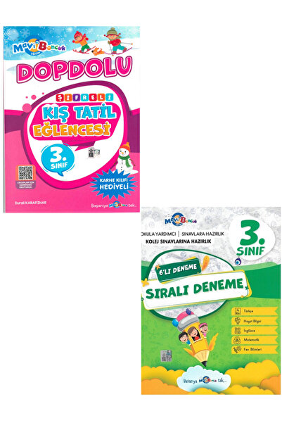 Mavi Boncuk 3.sınıf Dopdolu Şifreli Kış Tatil Kitabı - 3.sınıf 6'lı Sıralı De...