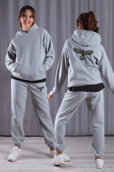 bellanova Γυναικεία φόρμα Eagle εμπρός πίσω με στάμπα με κουκούλα Φούτερ Aalt...