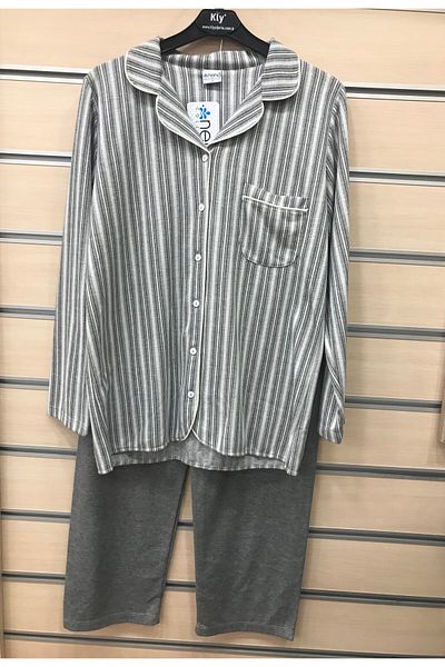 Nena 100% BUMBAC GULER CU NATURILE FRONTE SET PIJAMA DUNGA FEMEI 14392