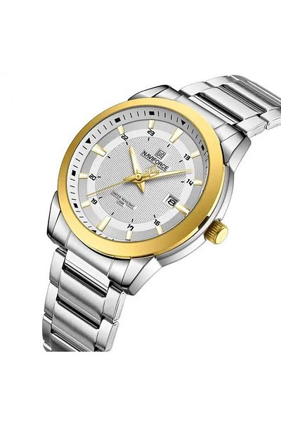 Naviforce Men's Wristwatch Analog Steel Case Steel Cord 1784