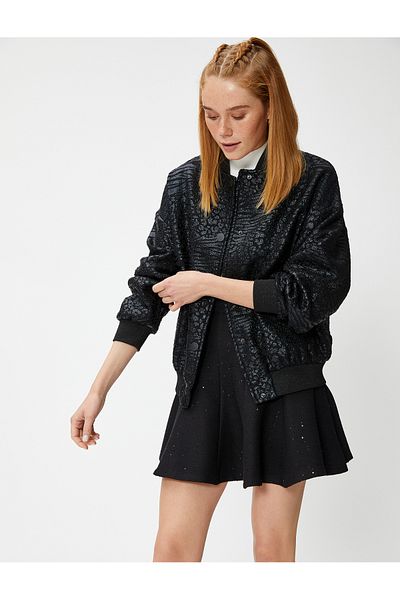 Koton Mini Flared Skirt with Sequin Detail