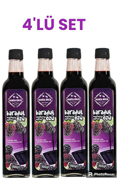 MANİSA BİRLİK Karadut Özü 700 Ml Konsantre 4'LÜ SET