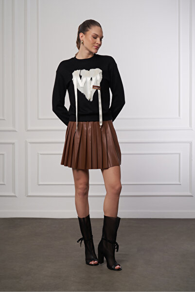 UTOPIAN Kalp Desen Kurdele Detaylı Sweatshirt
