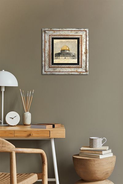 Pinecone Mescid-i Aksa Stone Wall Painting Decor de perete înrămat Artă de perete