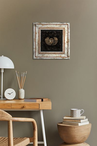 Pinecone Pictură pe perete cu piatră Ochiul lui Horus Decor de perete înrămat Artă de perete
