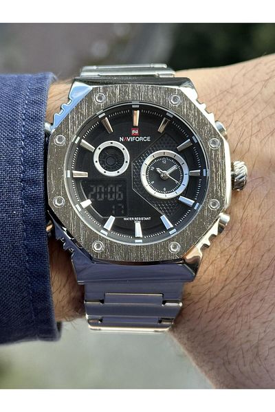 Naviforce NAVIFORCE NEW PRODUCT STEEL CASE AND CORD SPORT STYLISH MEN'S WRISTWATCH