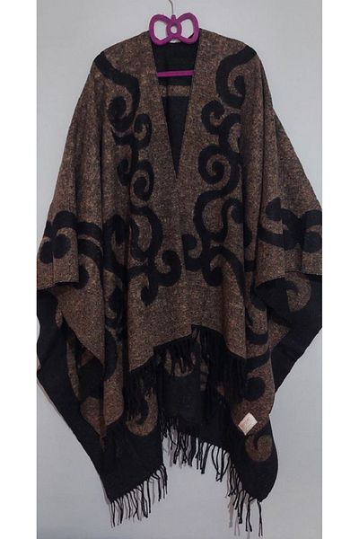 Forum Fashion Double Sided Thick Mother Shoulder Scarf Shawl Poncho (Brown)