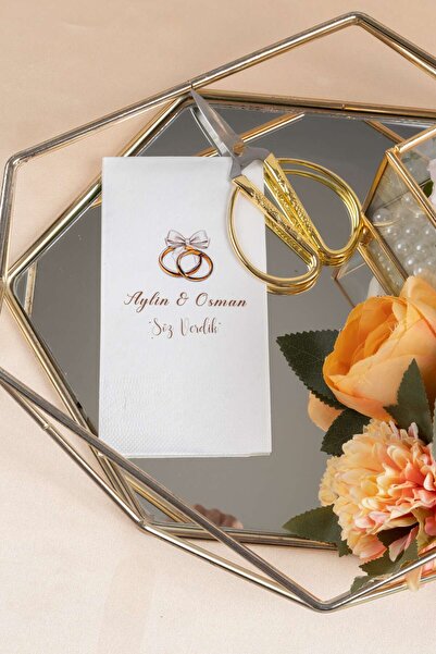 Rima Tasarım Baskılı Söz Düğün Nişan Peçetesi 20 Adet