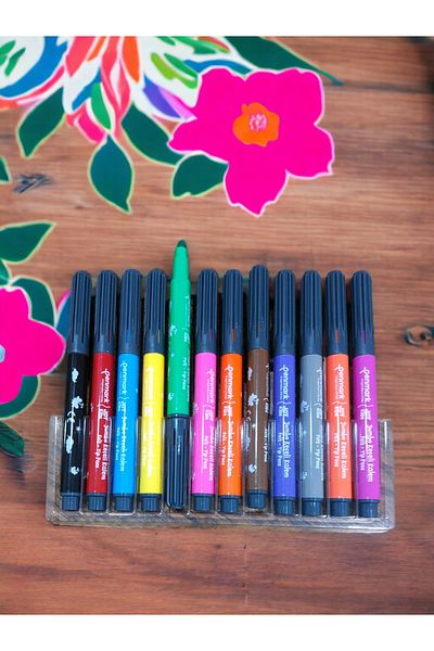 SEYFİKİRTASİYE SUPER WASHABLE JUMBO NIB PAINTING PEN 12 COLORS 3-5 MM NIB