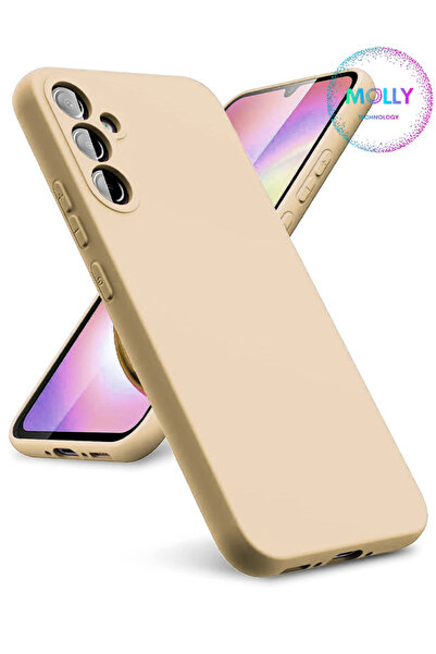 Molly Samsung Galaxy A14 İçin Bej İçi Kadife Silikon Kılıf